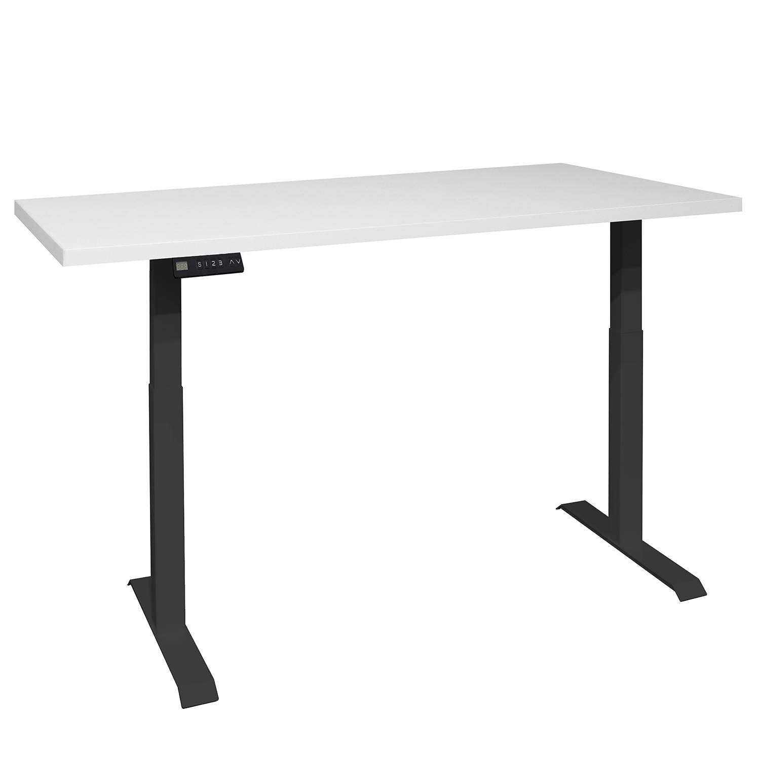 home24 Schreibtisch Unieux VI 140cm Weiß/Matt Weiß Schwarz home24 Schreibtisch Unieux VI 140cm Weiß/Matt Weiß Schwarz von home24