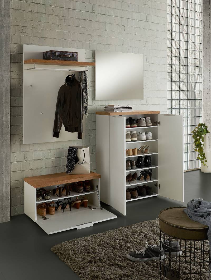 home24 Schuhkommode 80cm Weiß/Hochglanz Weiß home24 Schuhkommode 80cm Weiß/Hochglanz Weiß von home24