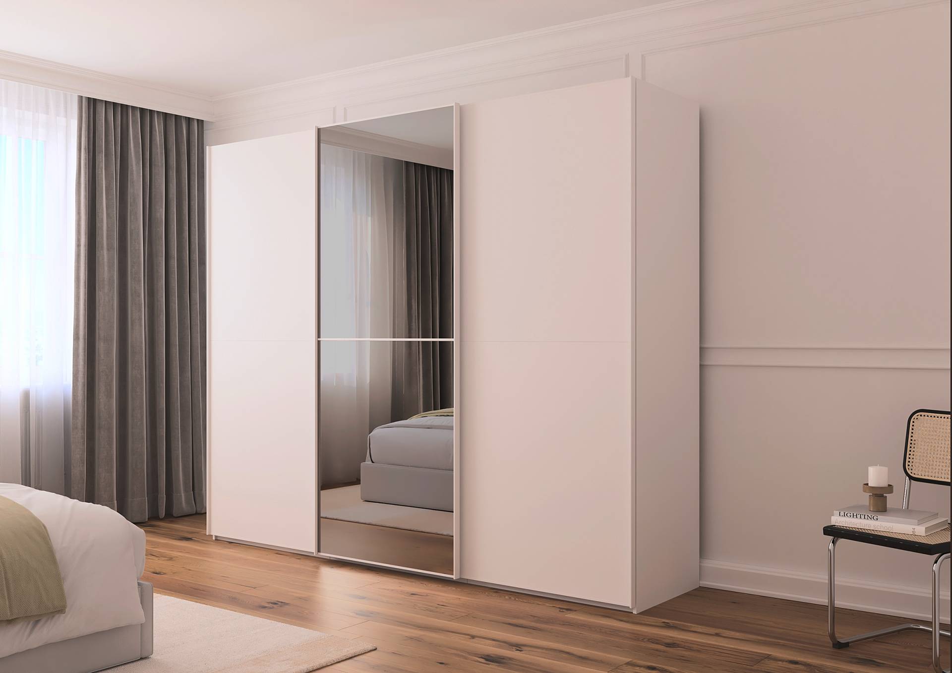 home24 Schwebetürenschrank Lagaro 242cm Weiß/Alpinweiß Classic Weiß home24 Schwebetürenschrank Lagaro 242cm Weiß/Alpinweiß Classic Weiß von home24