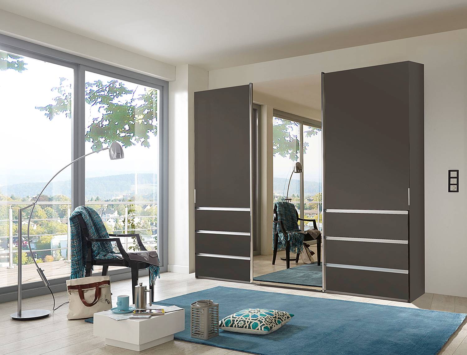 home24 Schwebetürenschrank Spiegeltür 295 x 236cm Braun/Grau/Havanna home24 Schwebetürenschrank Spiegeltür 295 x 236cm Braun/Grau/Havanna von home24