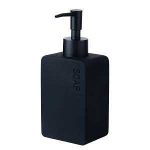 home24 Seifenspender BASIC Polyresin, ABS Schwarz/Schwarz 6 x 18 x 7cm von home24