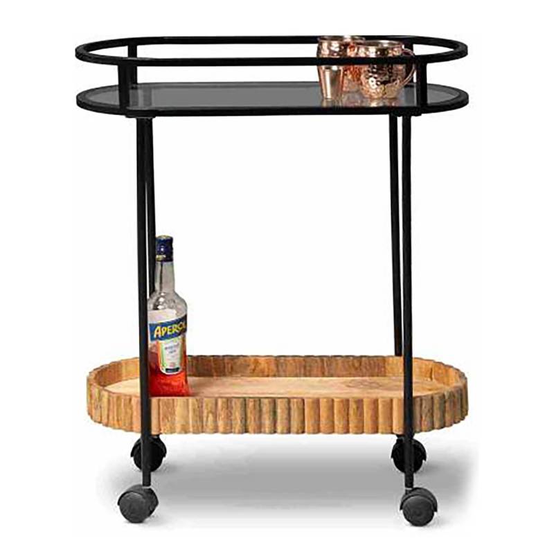 home24 Servierwagen Churai 70 x 86 x 30cm Braun von home24