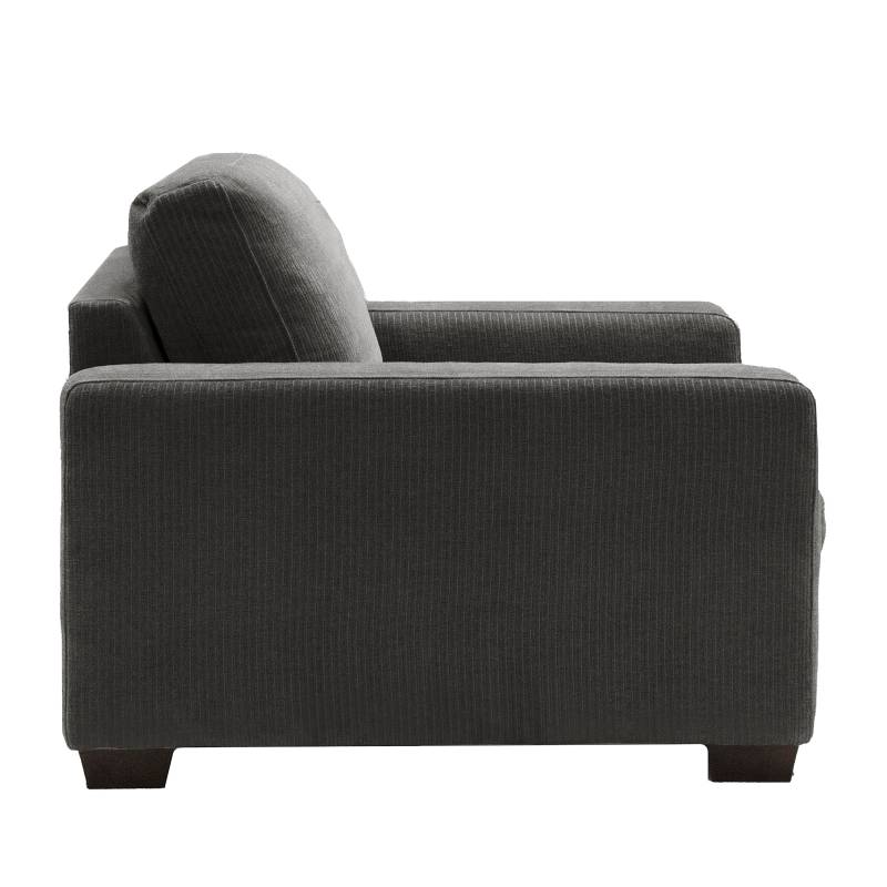 home24 Sessel Circle Grau Cordstoff Dagny 125 x 83 x 108cm von home24