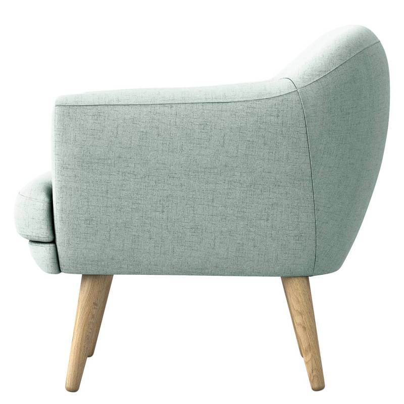 home24 Sessel Dosrius Grün Strukturstoff Auma 84 x 78 x 88cm von home24