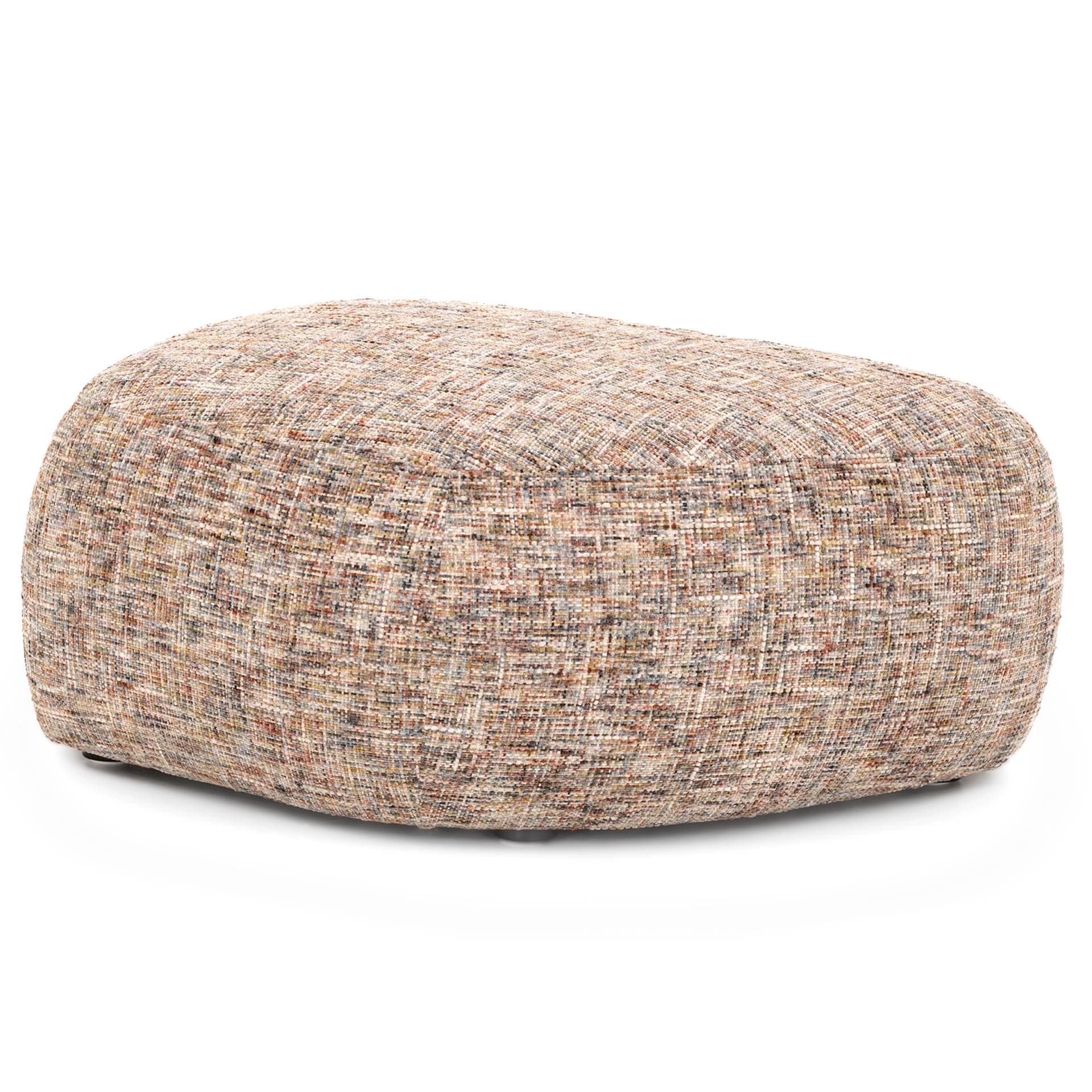home24 Sessel GANI Multicolor Strukturstoff Trinu mit Hocker 170 x 82 x 68cm von home24