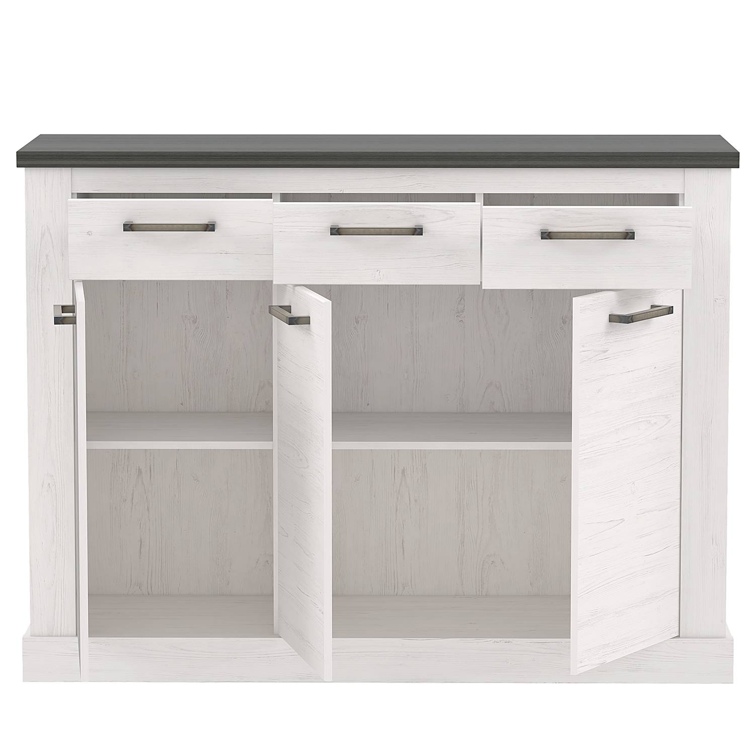 home24 Sideboard 140 cm Typ B 141 x 106 x 41cm Weiß von home24