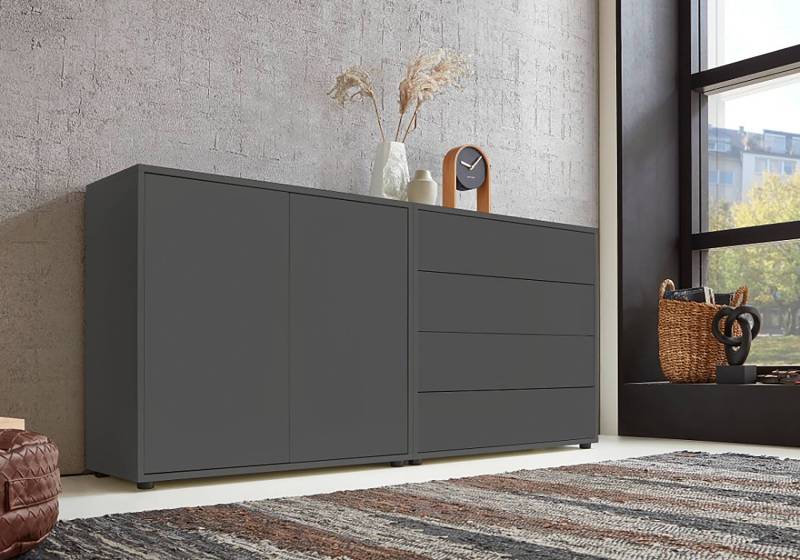 home24 Sideboard 158 cm - Gleiter Typ C 158 x 73 x 33cm Grau/Anthrazit von home24