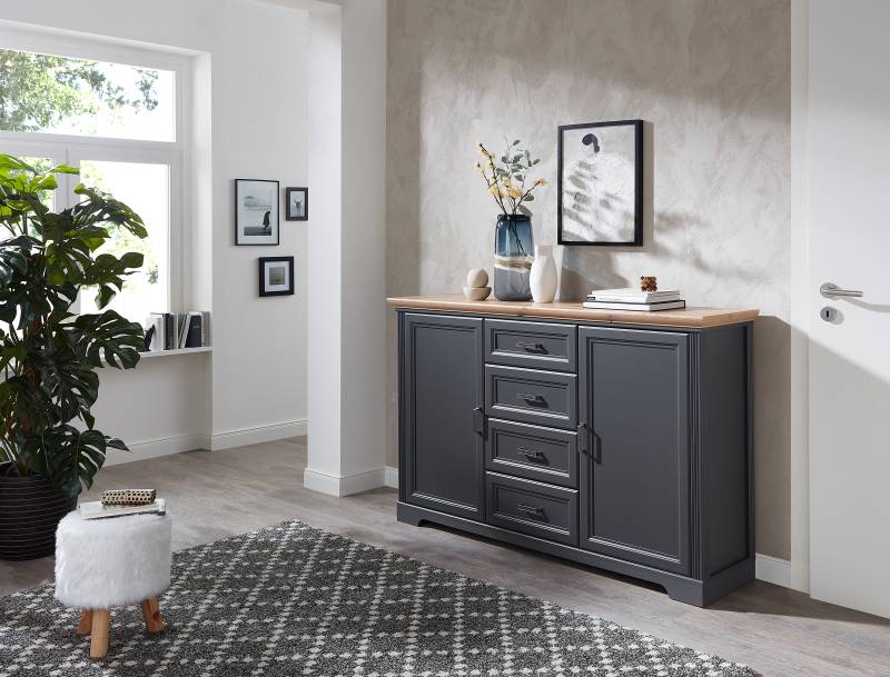 home24 Sideboard 165 cm 102cm Grau/Graphit von home24