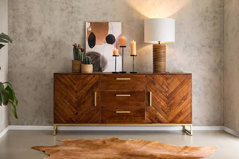 home24 Sideboard 180 x 80 x 39cm Braun/Akazie Braun von home24