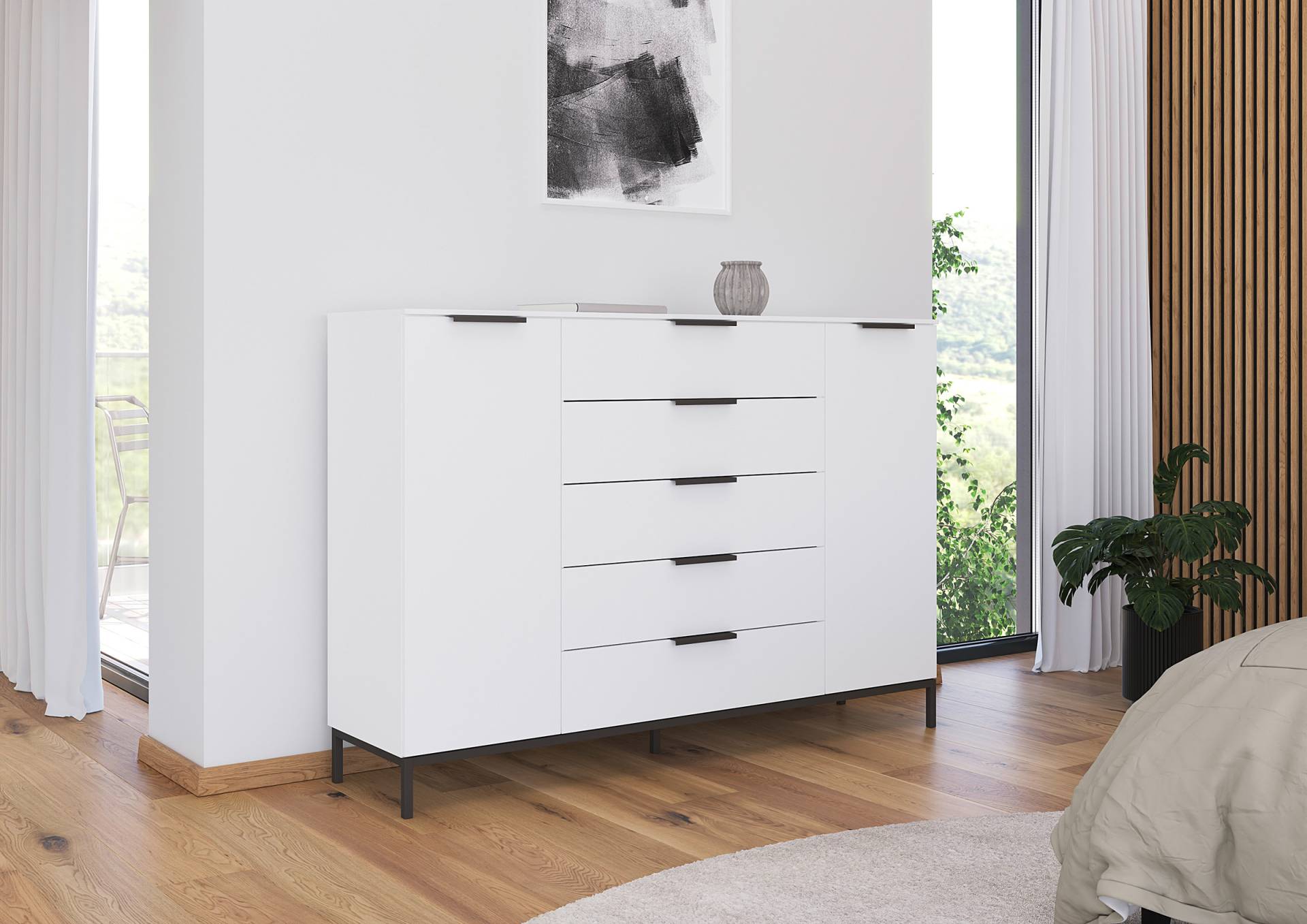 home24 Sideboard mit Gestell - 111 cm 160cm Weiß/Alpinweiß/Grau home24 Sideboard mit Gestell - 111 cm 160cm Weiß/Alpinweiß/Grau von home24
