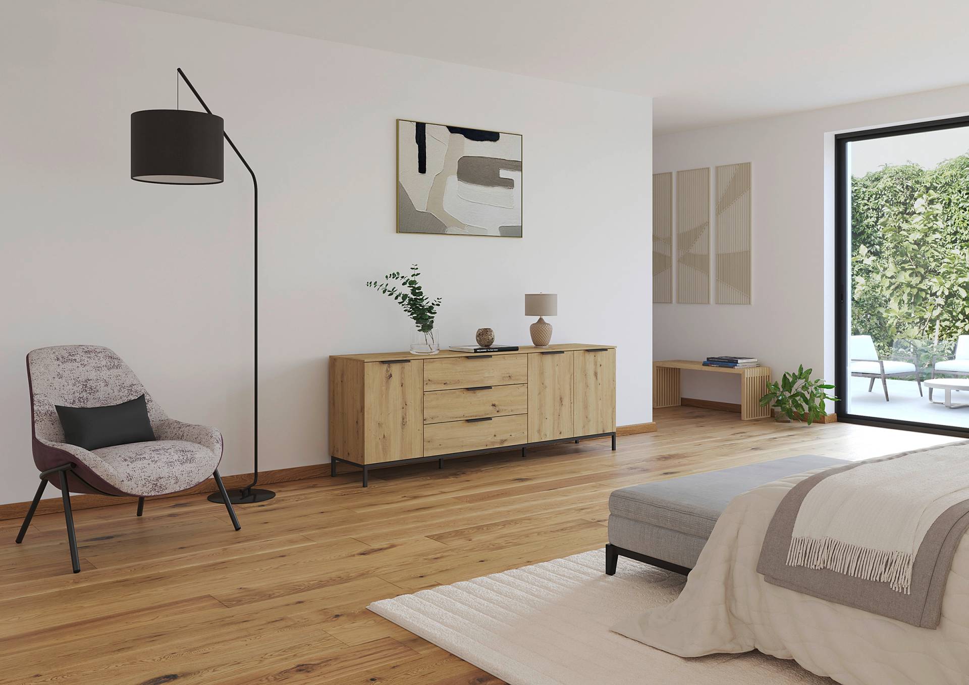 home24 Sideboard mit Gestell - 72 cm 199cm Holz/Braun/Eiche Artisan Dekor/Grau home24 Sideboard mit Gestell - 72 cm 199cm Holz/Braun/Eiche Artisan Dekor/Grau von home24
