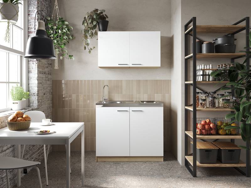 home24 Singleküche Merle Glaskeramik Kombi B 100 x 200 x 60cm Weiß/Weiß home24 Singleküche Merle Glaskeramik Kombi B 100 x 200 x 60cm Weiß/Weiß von home24