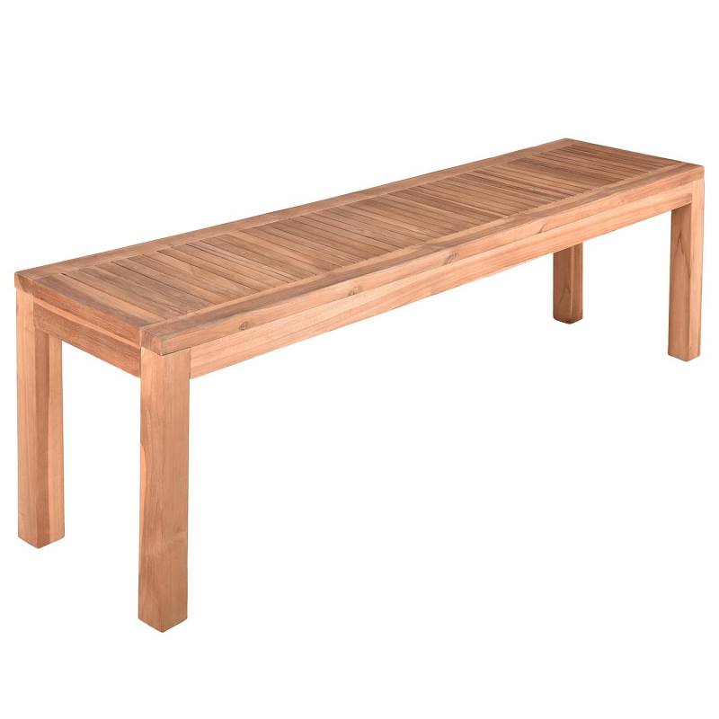 home24 Sitzbank Biaro Teakholz Massiv, naturbelassen Braun 150cm von home24