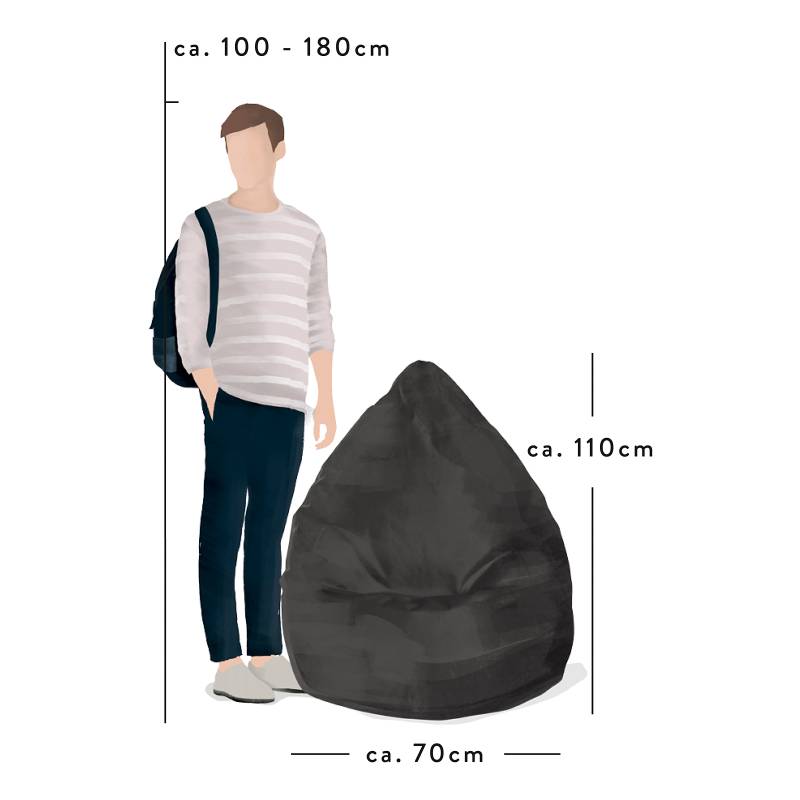 home24 Sitzsack BeanBag WOOLLY XL Beige Teddystoff 7000 x 11000 x 7000cm von home24