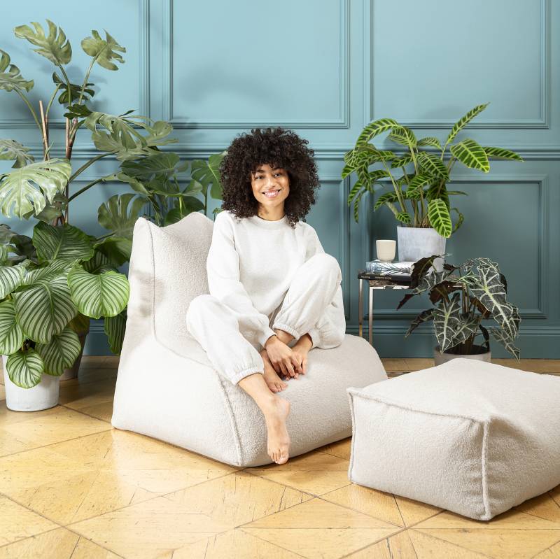 home24 Sitzsack Jazz WOOLLY Beige Teddystoff 8000 x 7000 x 7000cm von home24