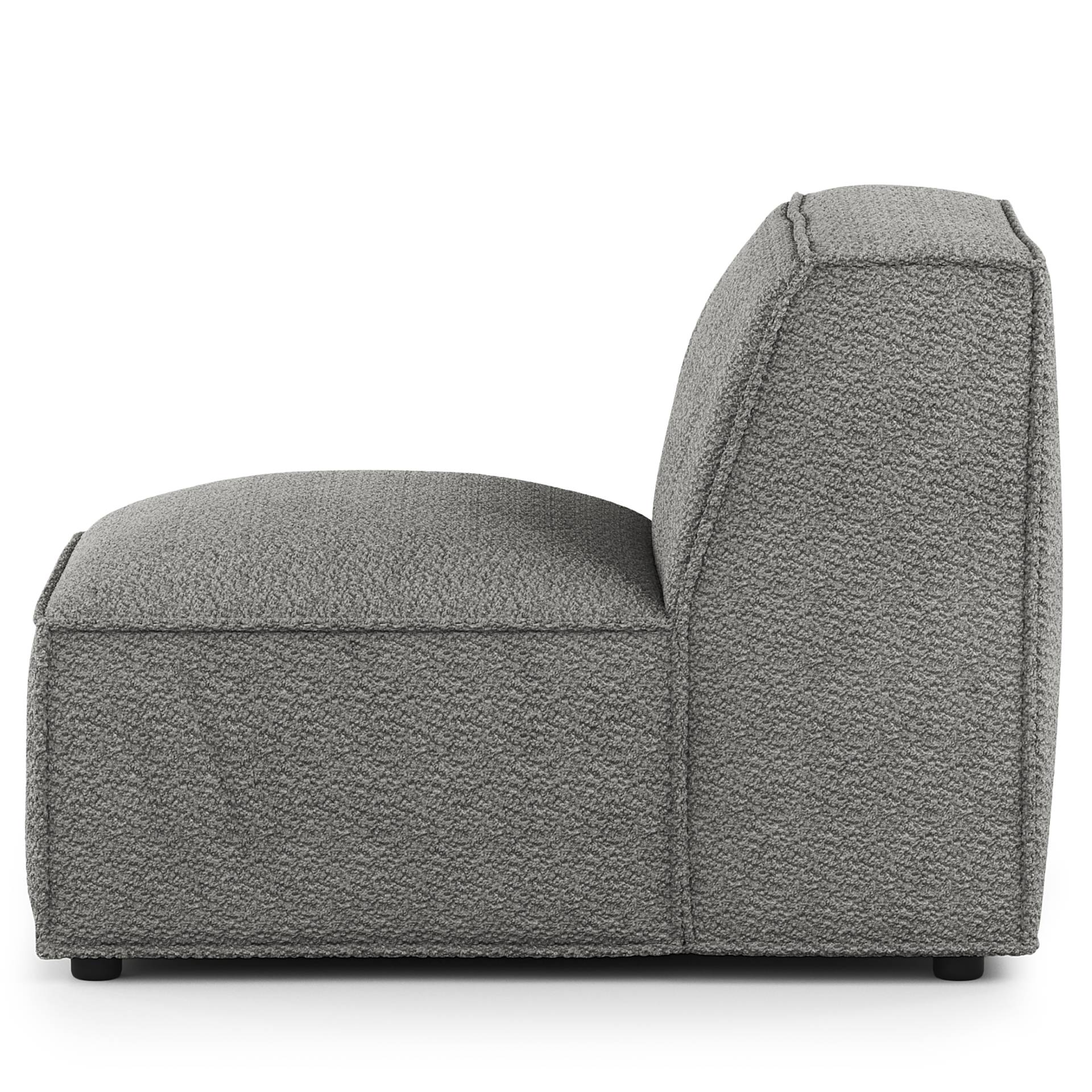 home24 Sofaelement 1-Sitzer Grau Bouclé Stoff Bony 76 x 70 x 96cm Modern home24 Sofaelement 1-Sitzer Grau Bouclé Stoff Bony 76 x 70 x 96cm Modern von home24