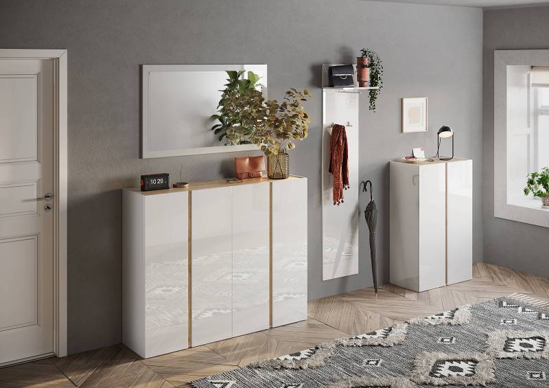 home24 Spiegel Cogley 68 x 110 x 2cm Weiß Spanplatte, lackiert 68 x 110 x 2cm von home24