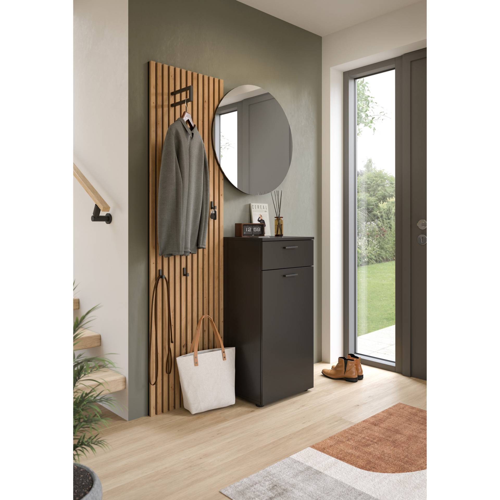 home24 Spiegel Ø 70cm Grau Spanplatte, foliert 7cm home24 Spiegel Ø 70cm Grau Spanplatte, foliert 7cm von home24
