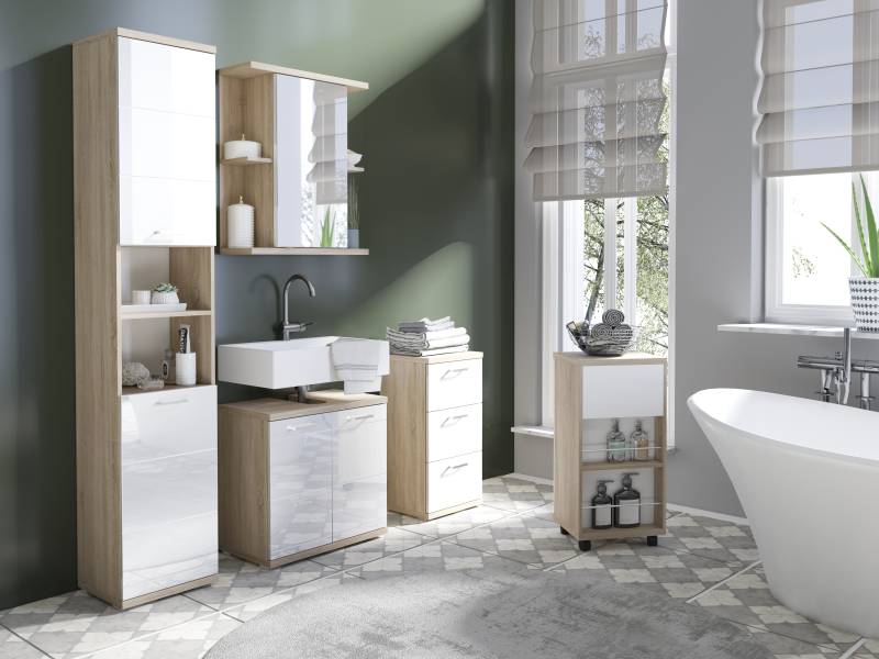 home24 Spiegelschrank Medholma 60 x 70 x 25cm Braun von home24
