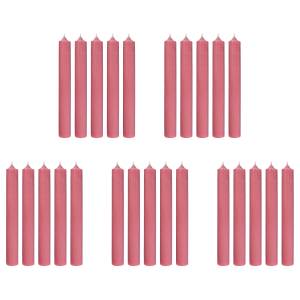 home24 Stabkerze RAINBOW 25er-Set 18cm Rosé von home24