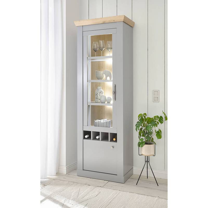 home24 Standvitrine 71 x 201 x 37cm Grau home24 Standvitrine 71 x 201 x 37cm Grau von home24
