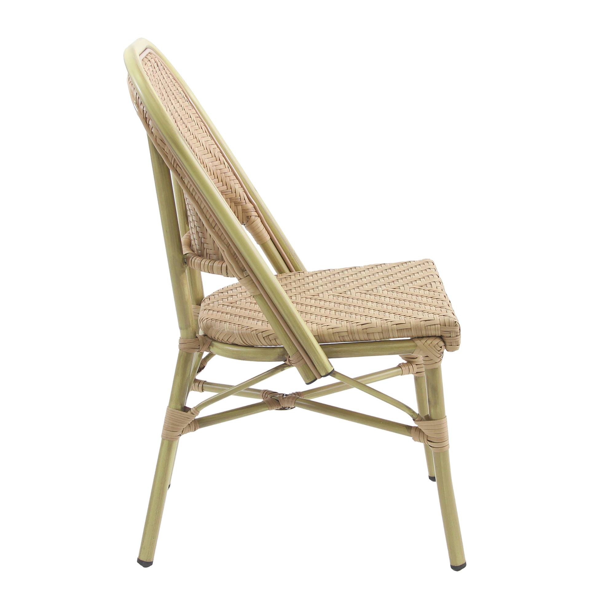 home24 Stapelstuhl Lardin Bezug: Polyethylen-Flachrattan Gestell: Aluminium, pulverbeschichtet Beige 47 x 90 x 57cm home24 Stapelstuhl Lardin Bezug: Polyethylen-Flachrattan Gestell: Aluminium, pulverbeschichtet Beige 47 x 90 x 57cm von home24