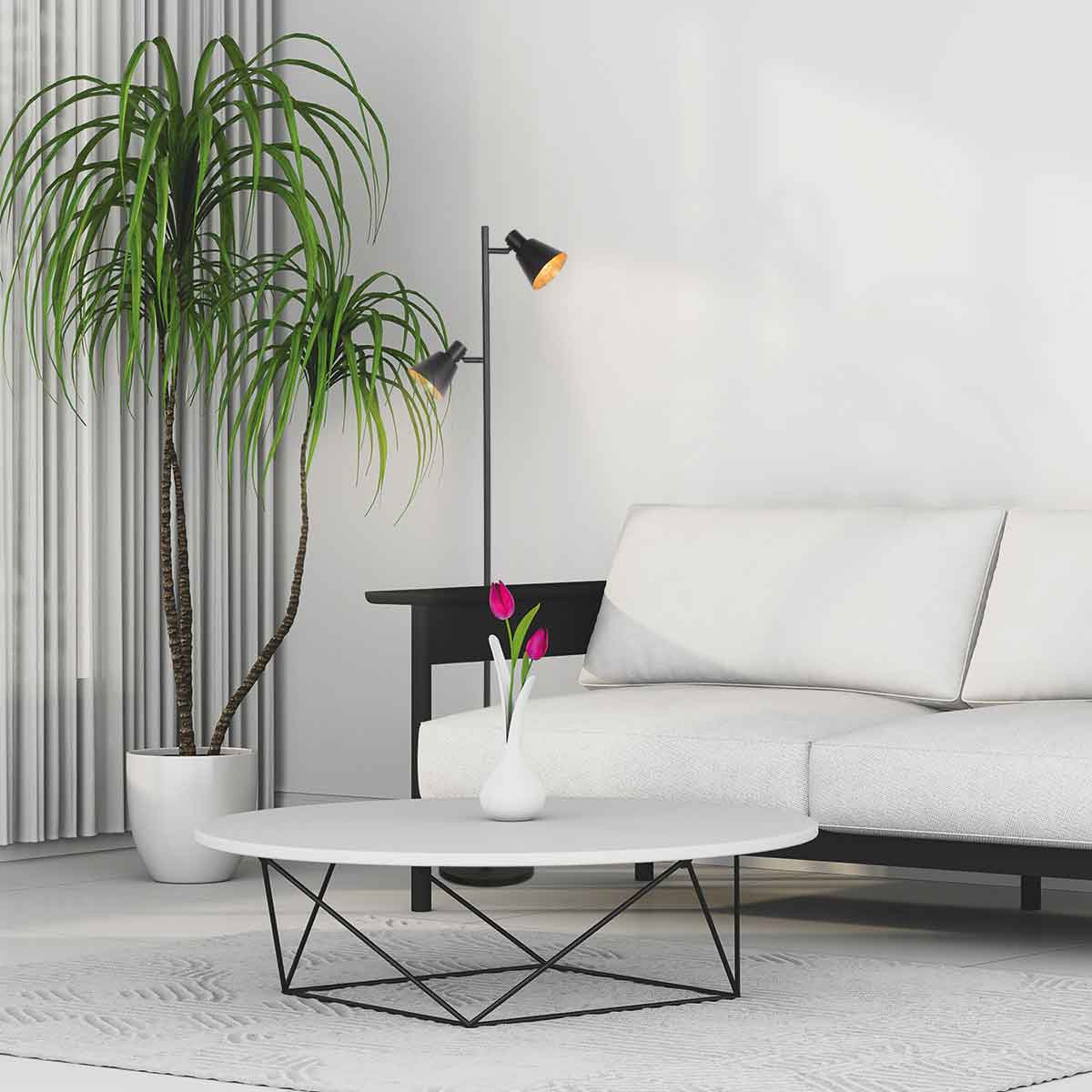 home24 Stehleuchte Preco Typ A 35 x 151 x 35cm Schwarz/Schwarz Material: Metall Metallart: Aluminium Oberfläche Metall: Pulverbeschichtet LED-Platine home24 Stehleuchte Preco Typ A 35 x 151 x 35cm Schwarz/Schwarz Material: Metall Metallart: Aluminium Oberfläche Metall: Pulverbeschichtet LED-Platine von home24
