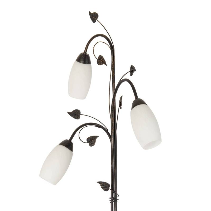 home24 Stehleuchte Venezia 30 x 160 x 20cm Weiß Hauptmaterial: Glas Sekundärmaterial: Eisen, foliert E14 von home24