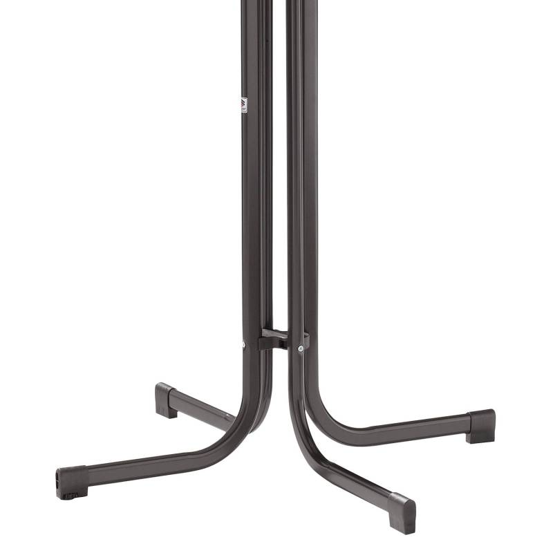home24 Stehtisch Mecalit II Stahl, Pulverbeschichtet Ø 86cm Grau/Grau von home24