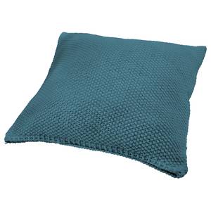 home24 Strickkissenhülle Viby Grün/Smaragdgrün 50 x 1 x 50cm 100 % Polyester von home24