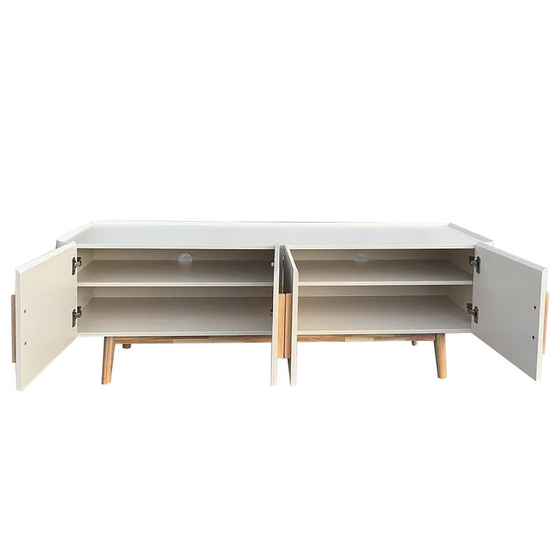 home24 TV-Lowboard BENGGU Front & Korpus: MDF Mitteldichte Holzfaserplatte , lackiert Griffe & Gestell: Massivholz Eiche, lackiert Beige 160 x 56 x home24 TV-Lowboard BENGGU Front & Korpus: MDF Mitteldichte Holzfaserplatte , lackiert Griffe & Gestell: Massivholz Eiche, lackiert Beige 160 x 56 x von home24