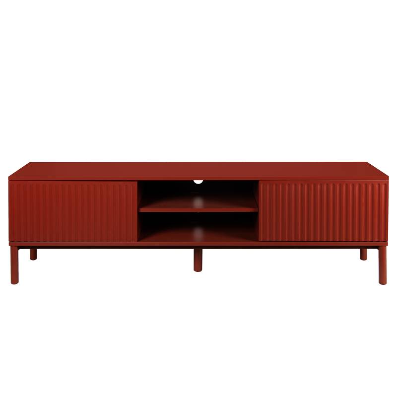 home24 TV-Lowboard Front & Korpus: MDF Mitteldichte Holzfaserplatte , lackiert Gestell: Massivholz Buche, lackiert Rot/Rot 180 x 55 x 40cm home24 TV-Lowboard Front & Korpus: MDF Mitteldichte Holzfaserplatte , lackiert Gestell: Massivholz Buche, lackiert Rot/Rot 180 x 55 x 40cm von home24