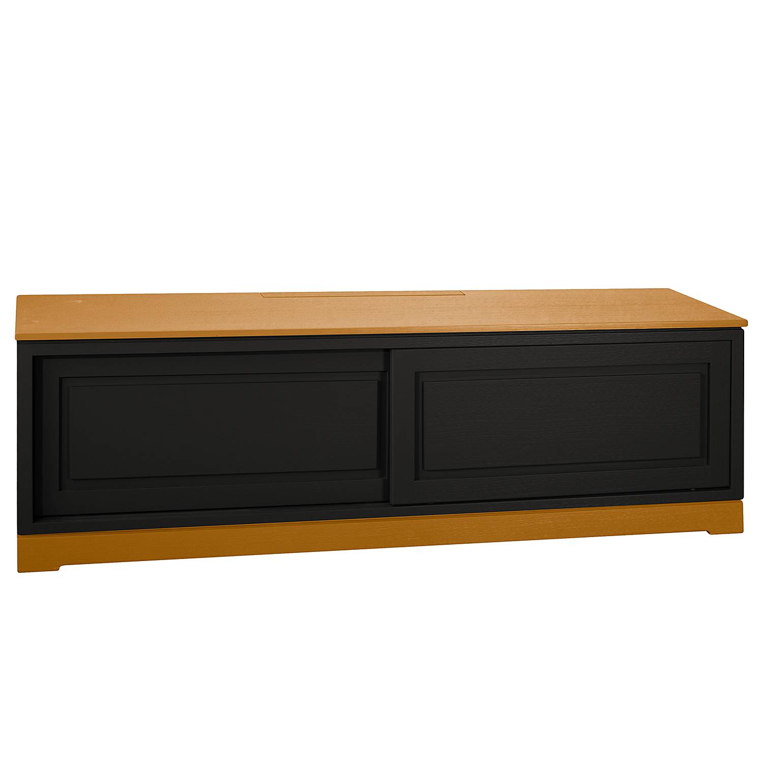 home24 TV-Lowboard Glatt m. Einsatz Pinie Massiv, gebürstet Schwarz/Schwarz/Pinie Braun 166cm home24 TV-Lowboard Glatt m. Einsatz Pinie Massiv, gebürstet Schwarz/Schwarz/Pinie Braun 166cm von home24
