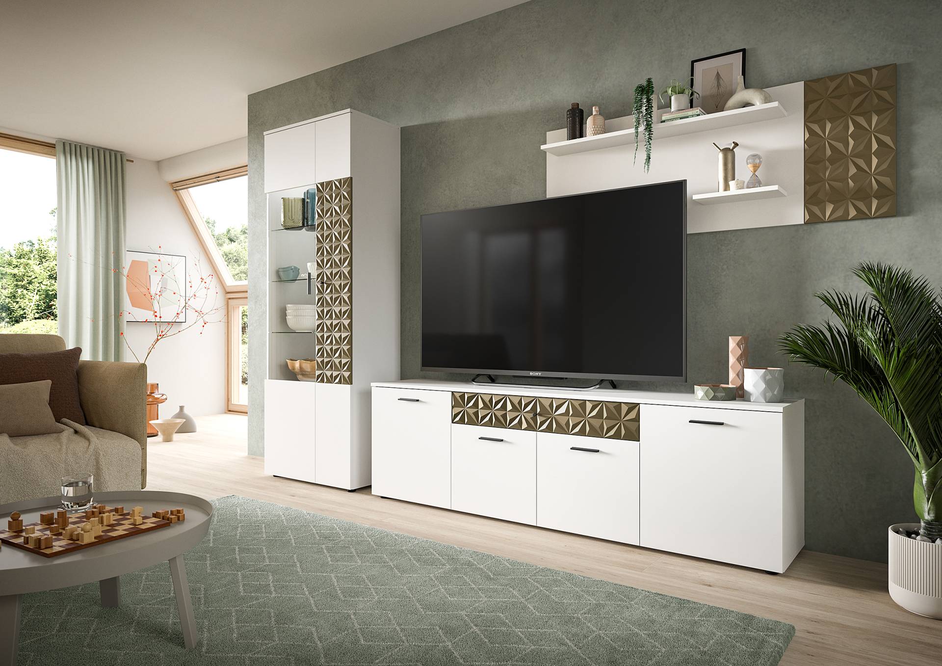home24 TV-Lowboard MDF Mitteldichte Holfaserplatte , beschichtet Weiß 190 x 57 x 37cm home24 TV-Lowboard MDF Mitteldichte Holfaserplatte , beschichtet Weiß 190 x 57 x 37cm von home24