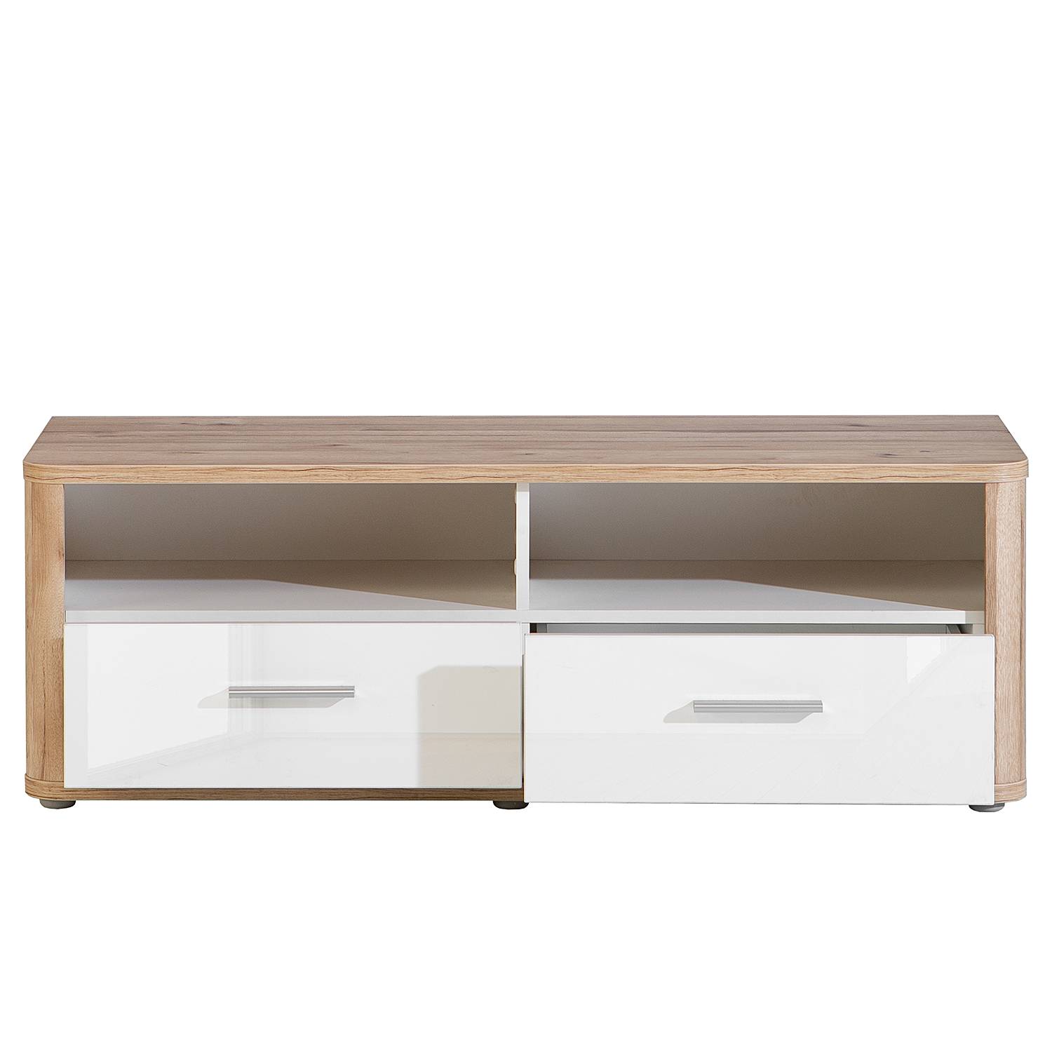 home24 TV-Lowboard Spanplatte, foliert Braun/Weiß 120 x 42 x 41cm home24 TV-Lowboard Spanplatte, foliert Braun/Weiß 120 x 42 x 41cm von home24
