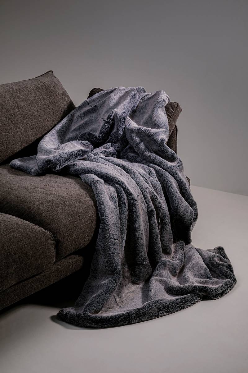 home24 Tagesdecke Mika 150 x 2 x 200cm Grau/Grau Polyester von home24