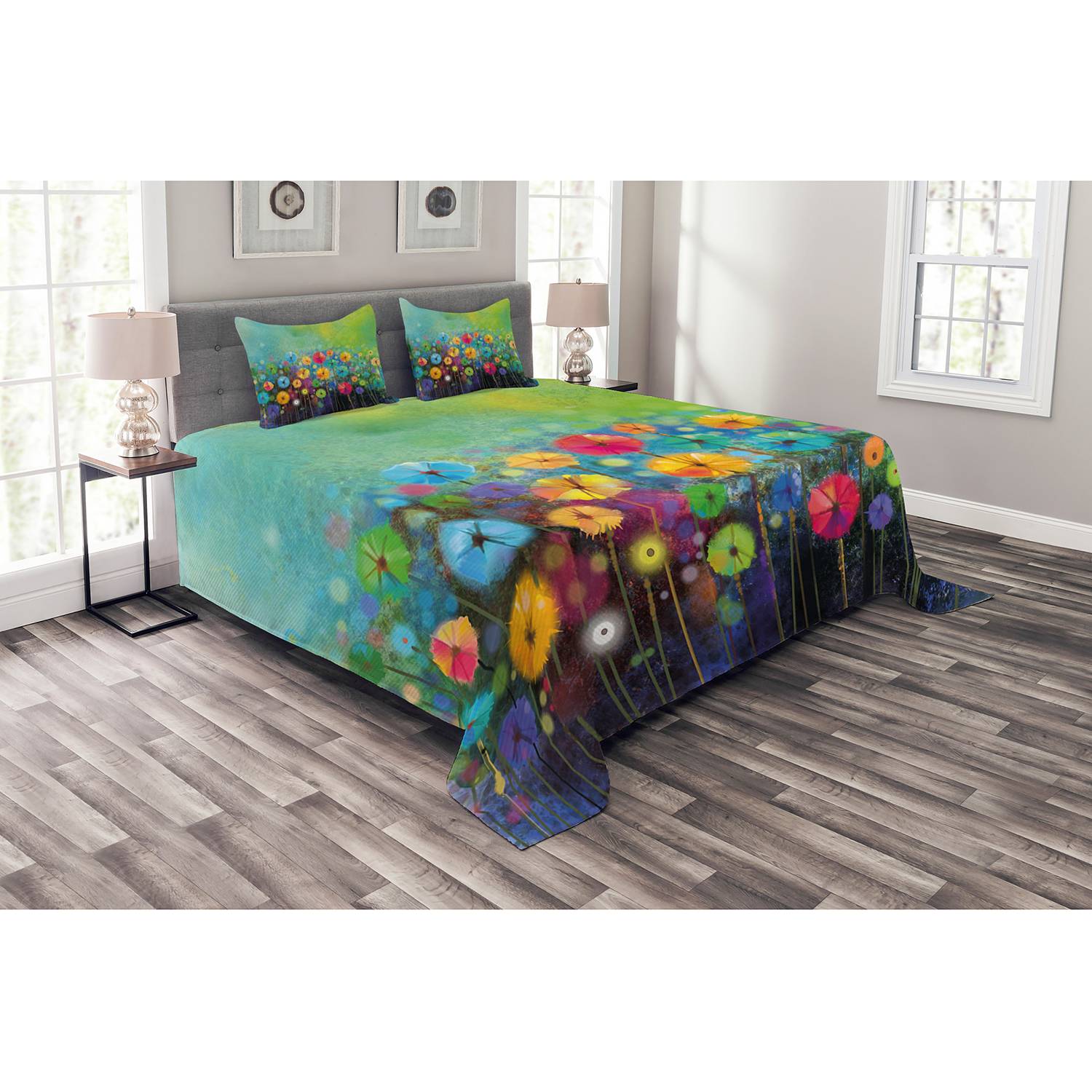 home24 Tagesdecken-Set Bunter Löwenzahn 264 x 220cm Multicolor Webstoff home24 Tagesdecken-Set Bunter Löwenzahn 264 x 220cm Multicolor Webstoff von home24