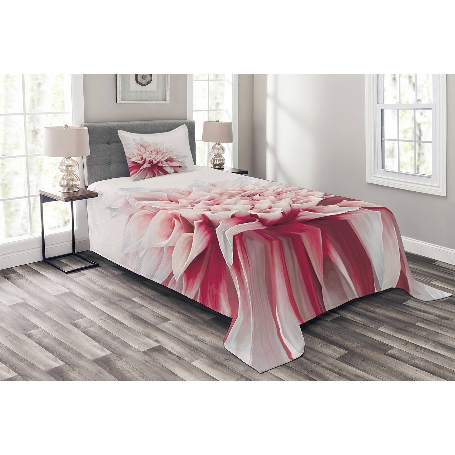 home24 Tagesdecken-Set Close Up 170 x 220cm Rot Webstoff von home24