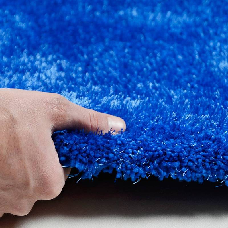 home24 Teppich Soft Square 190 x 290cm Blau Denim - Maße: 190 x 290 cm von home24