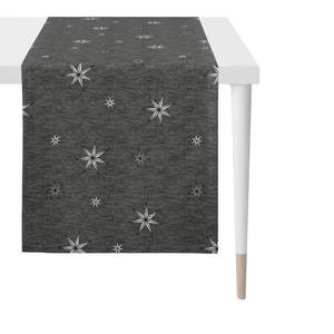 home24 Tischläufer X-Mas Glam Typ A 46 x 135cm Schwarz/Anthrazit von home24