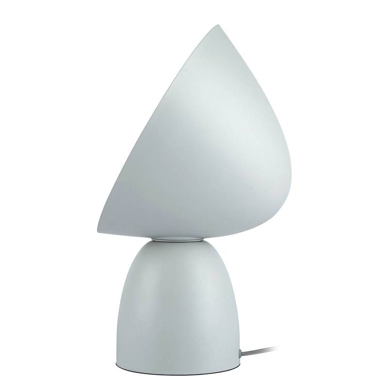 home24 Tischleuchte Hello 24 x 42 x 30cm Grau/Grau Opalglas Stahl, pulverbeschichtet E14 von home24