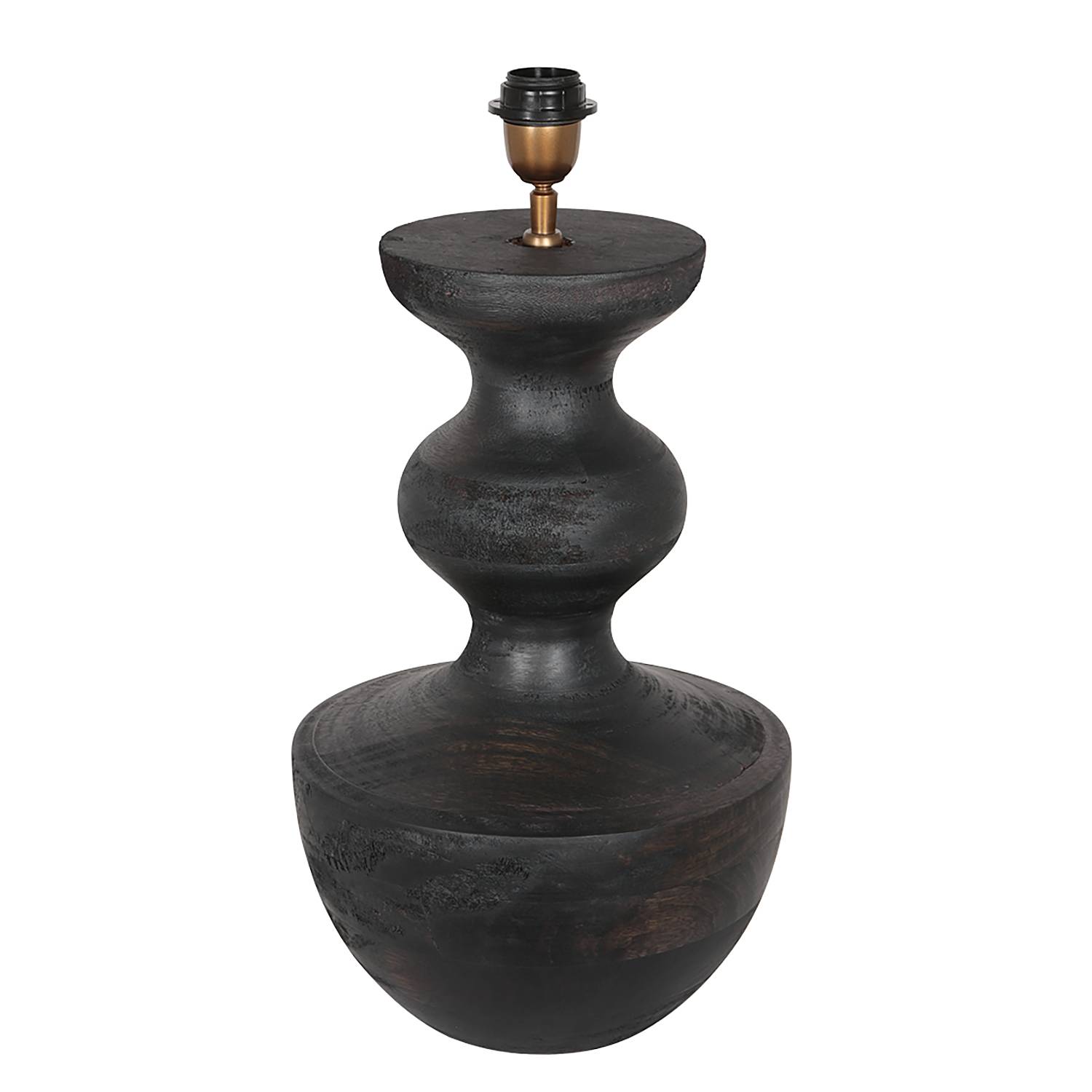 home24 Tischleuchte Lyons Typ B Ø 40cm Schwarz/Taupe Aluminium, pulverbeschichtet E27 von home24