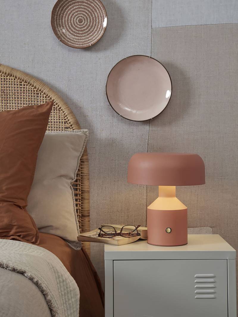 home24 Tischleuchte Porto Typ A Ø 25cm Orange/Orange Material: Metall Metallart: Eisen Oberfläche Metall: Pulverbeschichtet E27 von home24