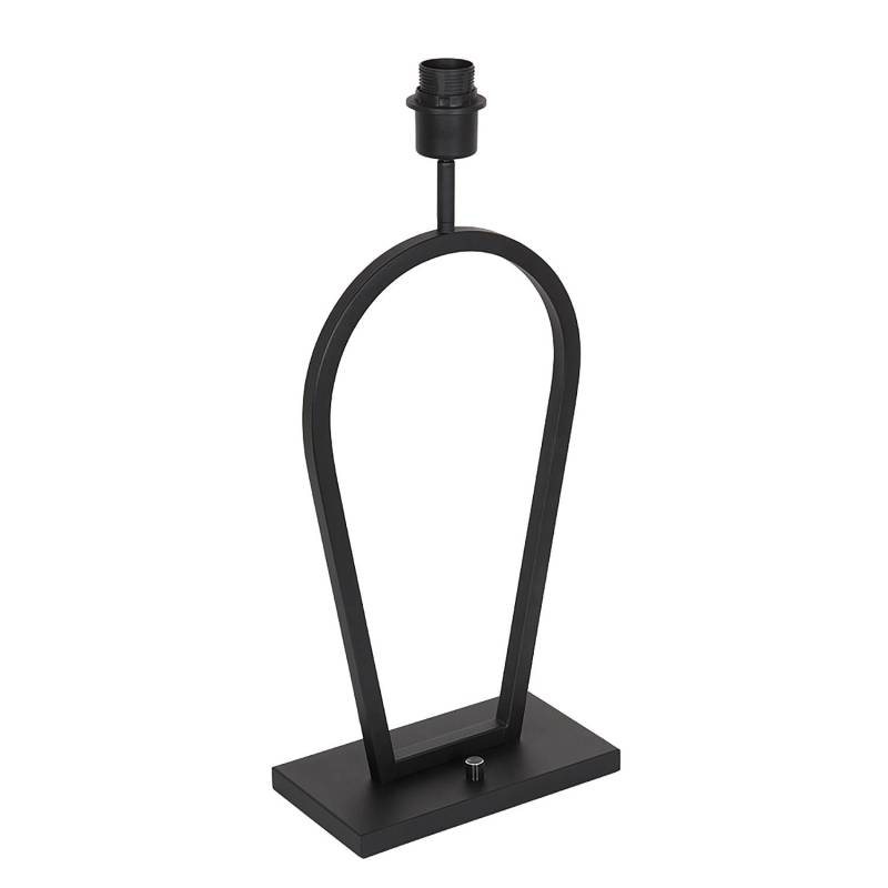 home24 Tischleuchte Stang Pflanzengras Typ C 24 x 71 x 40cm Schwarz/Braun Aluminium, pulverbeschichtet Schirm aus Pflanzengras E27 von home24