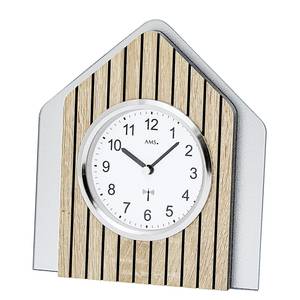 home24 Tischuhr Kronberg MDF Mitteldichte Holzfaserplatte , beschichtet 17 x 19 x 5cm Multicolor/Eiche Sonoma Dekor von home24
