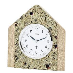 home24 Tischuhr Kronberg MDF Mitteldichte Holzfaserplatte , beschichtet 17 x 19 x 5cm Multicolor/Multicolor von home24