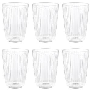 home24 Trinkglas LINEE 6er-Set 9 x 12 x 9cm Durchsichtig/Durchsichtig von home24