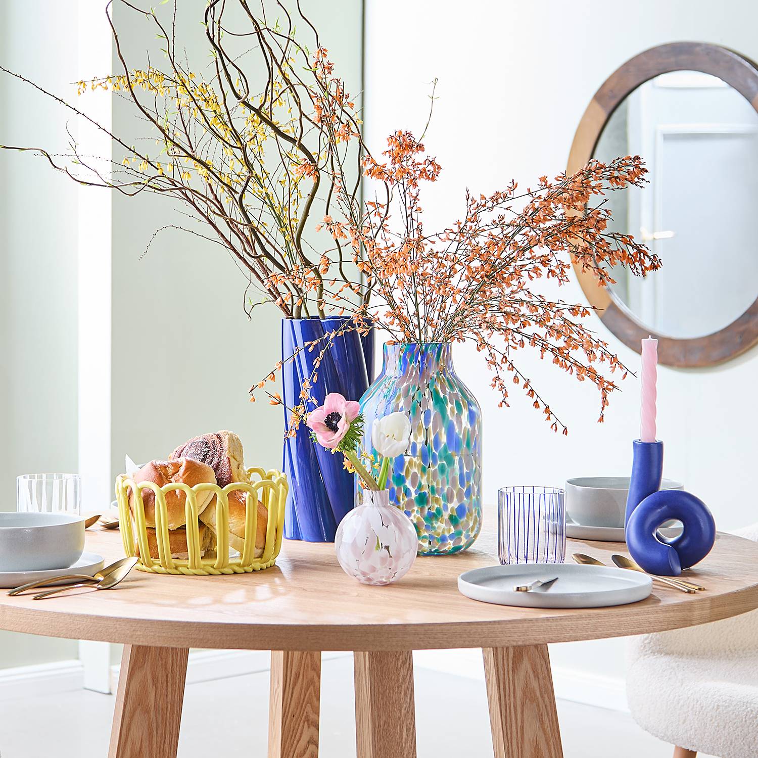 home24 Vase 2er-Set 12 x 30 x 13cm Blau/Blau home24 Vase 2er-Set 12 x 30 x 13cm Blau/Blau von home24