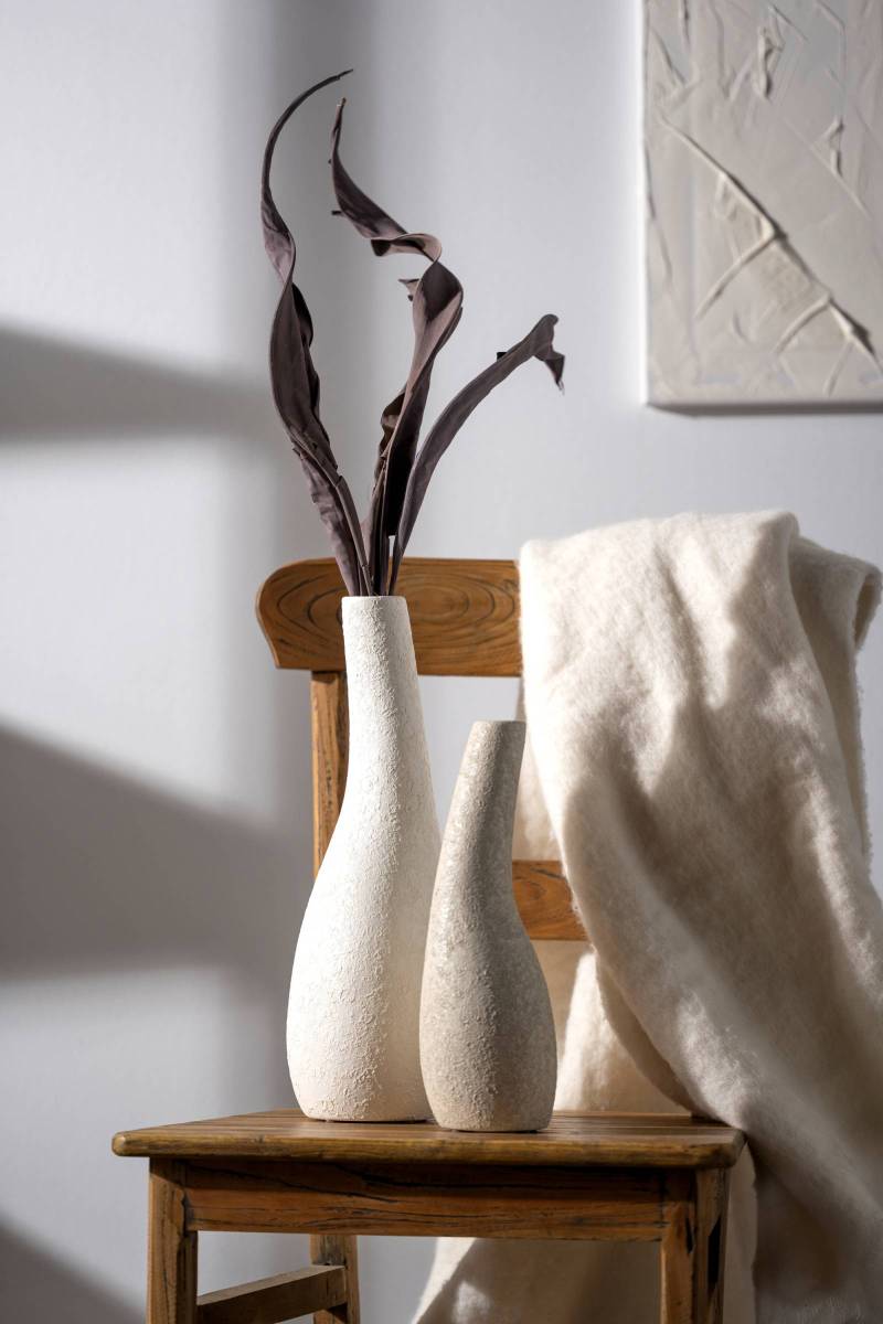 home24 Vase Arco Typ B 13 x 40 x 13cm Weiß von home24