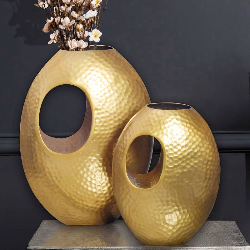 home24 Vase Digui 29 x 39 x 17cm Gold/Gold von home24